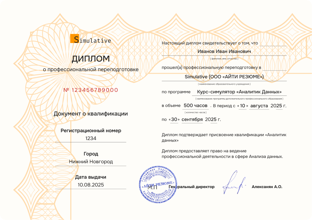 Образец диплома